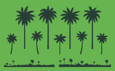 Silhouette, palm template for dysaners