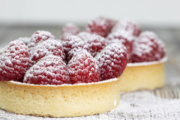 Raspberry. Cakes. Fresh Fruit. Pastry. Crispy. Sugar