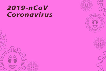 Chinese coronavirus 2019-nCoV pattern with copyspace. Vector illustration.