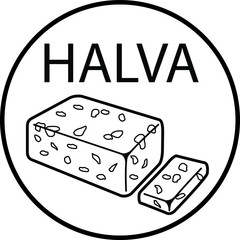 Halva icon, vector illustration