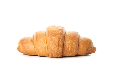 Freshly baked croissant isolated on white background