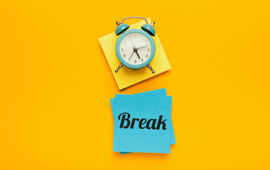 Break time, relax on work.
