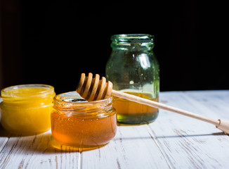 honey on dark background