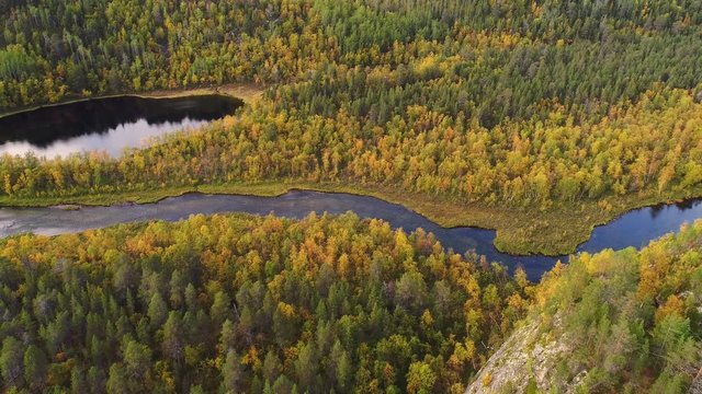 Aerial view of Utsjoki, Finland