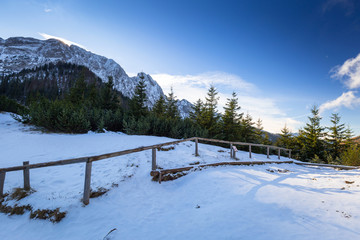 Fototapeta na wymiar Mount Giewont in Tatra mountains, Poland