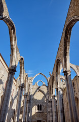 The Carmo Convent in Lisbon, Portugal.