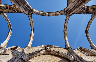 The Carmo Convent in Lisbon, Portugal.