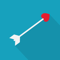 heart with arrow icon- vector illustration