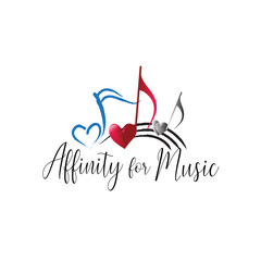 affinity of music lettering typography design