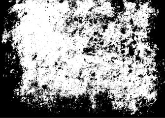 Grunge black white wall background. Rough texture. Scary distressed template. Worn surface pattern.