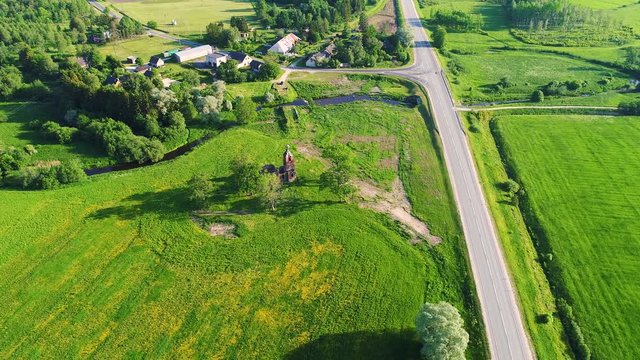 Aerial view of Silla, L&auml;&auml;ne County, Estonia