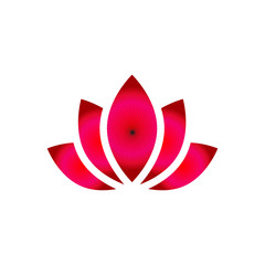 red lotus abstract logo design template