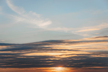 Beautiful sky evening Golden cloud Suset