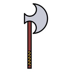 medieval weapon icon flat axe