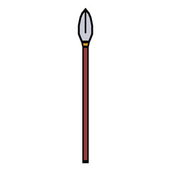 medieval weapon icon flat spear