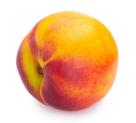 Fresh peach on white background