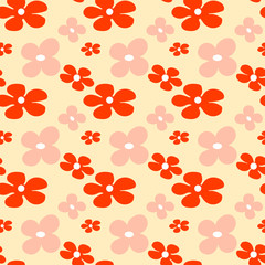 Vector floral seamless pattern. Hand drawn botanical illustration.Design template for wallpaper,fabric,wrapping,textile