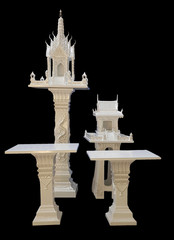 Thai Sarn or Joss House or Spirit House on Isolated Background