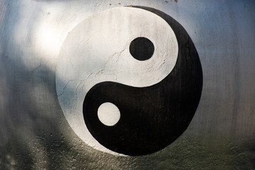 Symbol of Taoism or Daoism called Yin yang ancient chinese philosophy in outdoor of decoration...