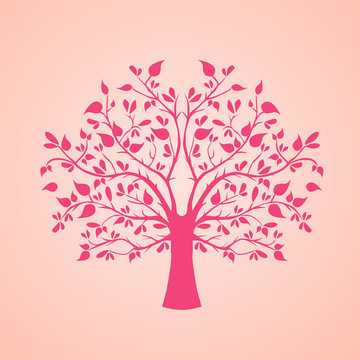 illustration of pink tree of Life