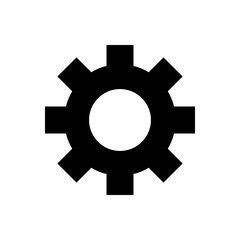 Gear outline icon isolated. Symbol, logo illustration for mobile concept and web design.