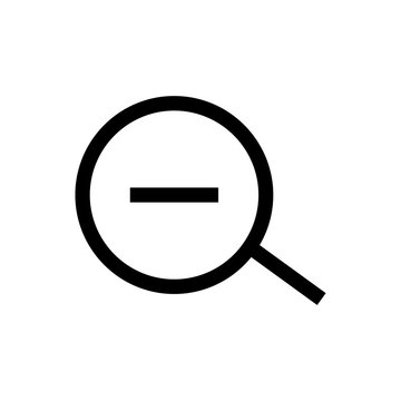 Zoom out outline icon isolated. Symbol, logo illustration for mobile concept and web design.