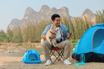 Fototapeta premium camping in the mountains