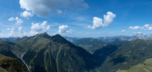 view of mountains and clouds