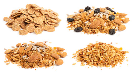 Granola and oat flakes set