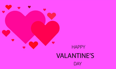 Fototapeta na wymiar Happy Valentine's Day Design in a romantic background - vector