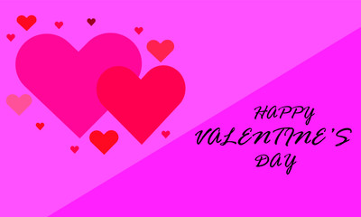 Plakat Valentine's Day Heart and Love Background