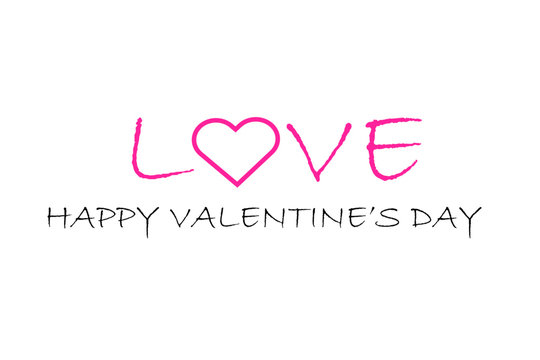 Valentine's Day with typing Happy Valentines Day Messages And Background Vector Images