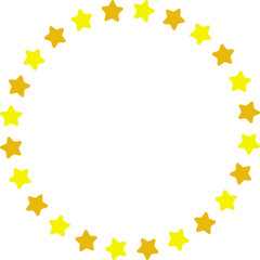 スターサークルアイコンイラストフレーム