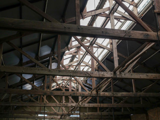 Wood roof construction old wood construction