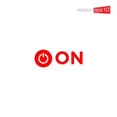 Power Button Sign Design Vector