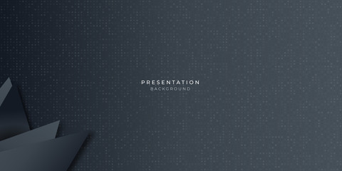Modern black dot pattern triangle abstract background with futuristic corporate concept for presentation design
