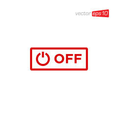 Power Button Sign Design Vector