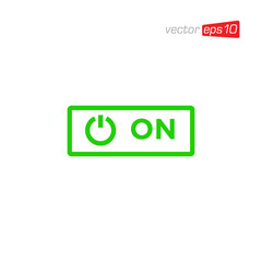 Power Button Sign Design Vector