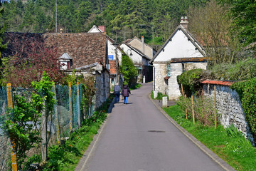 Giverny, France - march 25 2017 : picturesque village