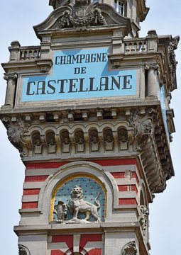  Epernay, France - july 26 2016 : Champagne Castellane, a famous manufacturer