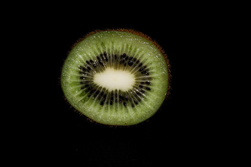 juice fruit kiwi on black background