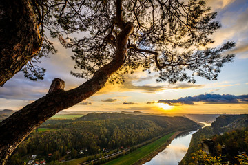 view at the famous bastei hills