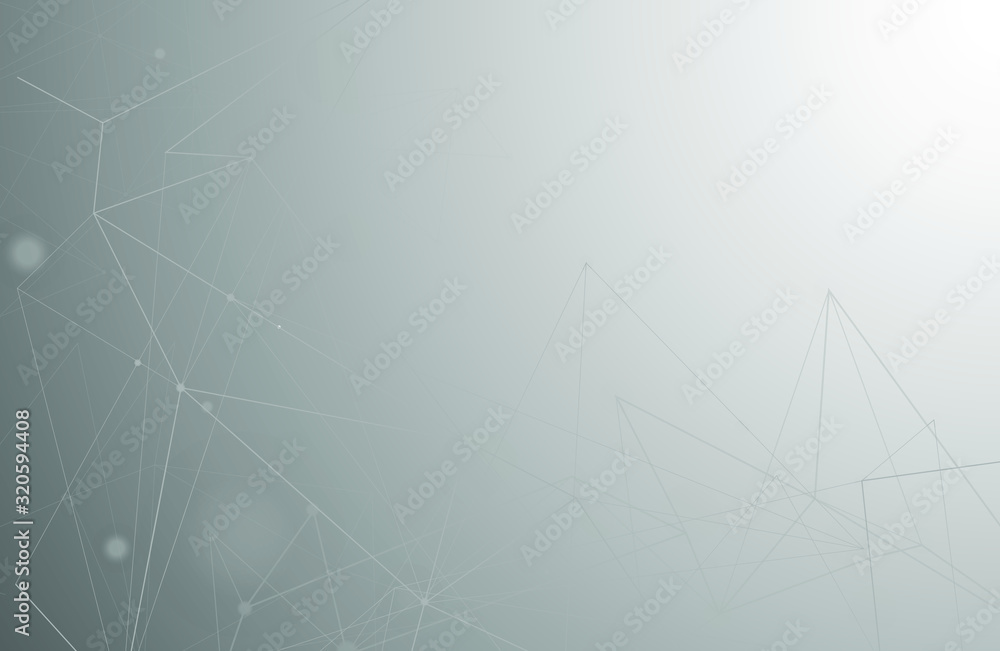 Poster abstract polygonal background with connected lines and dots. minimalistic geometric pattern. molecul