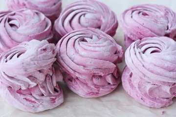 Delicious fresh blackcurrant marshmallows for Breakfast macro