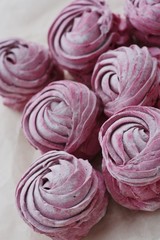 Delicious fresh blackcurrant marshmallows for Breakfast macro