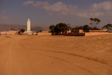 A mosque in the oasis of Tighmert