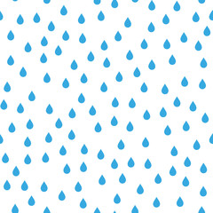 Rain water droplets pattern.Vector seamless dot pattern.
