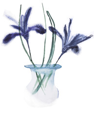 watercolor nature and flowers 