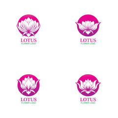 Vector lotus flowers design for spa, yoga class, hotel and resort
