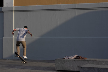Street boy, skateboard